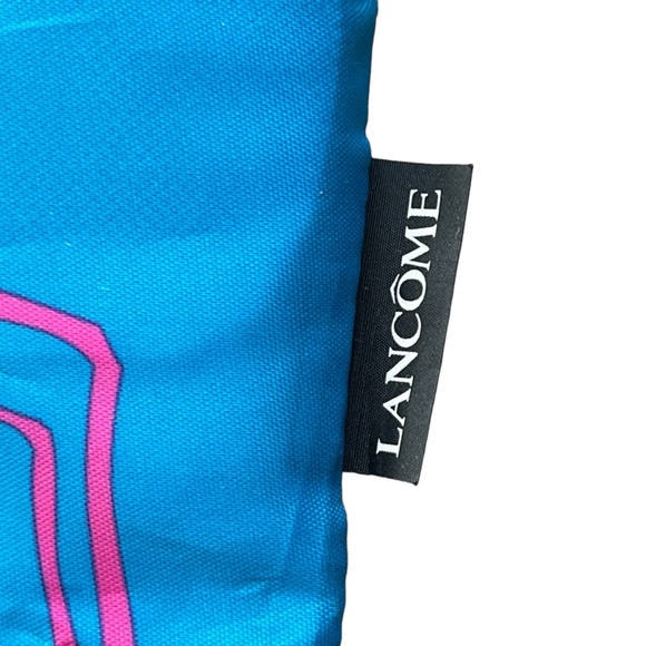 LANCOME large Tote Floral Picnic Beach School Computer orange blue green pink - Picture 6 of 6